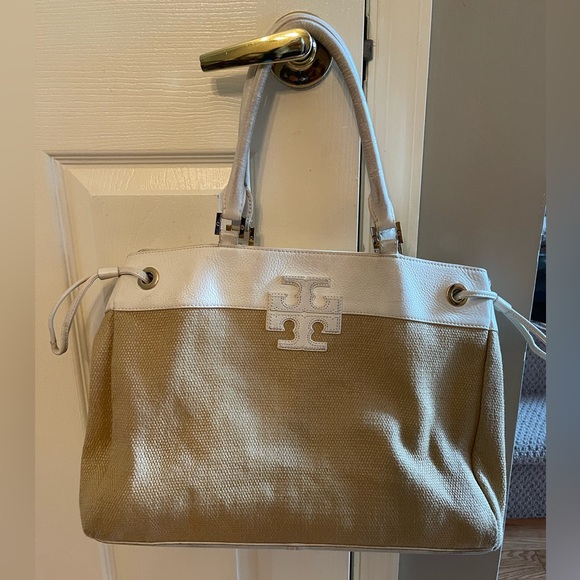 Tory Burch Raffia Tote Shopper Bag - Picture 2 of 11